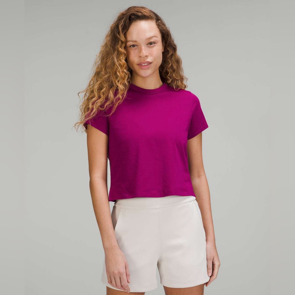 Classic Fit Cotton Blend T-shirt, Magenta Purple